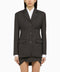 Off White Off-White™ Grey single-breasted pinstripe jacket in wool blend