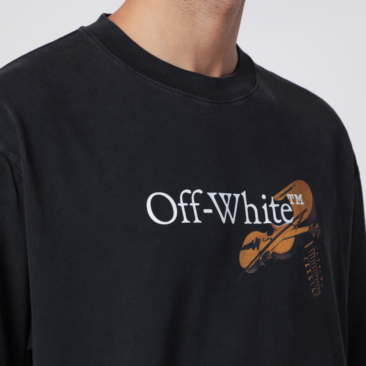 Off White Off-White™ Washed black Cupid Arrow Skate Logo T-shirt