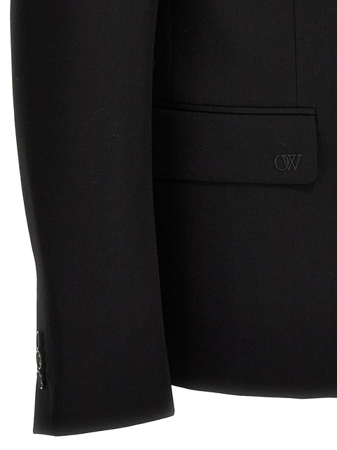 Off White Ow Embroidery Blazer