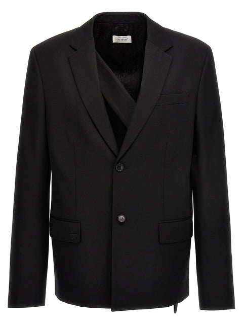 Off White Ow Embroidery Blazer