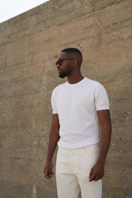 Off-White Short Sleeve Crewneck-T-Shirts-DONATO-S-Urbanheer