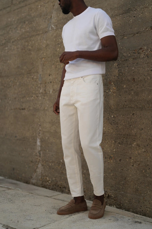 Off-White Short Sleeve Crewneck-T-Shirts-DONATO-S-Urbanheer