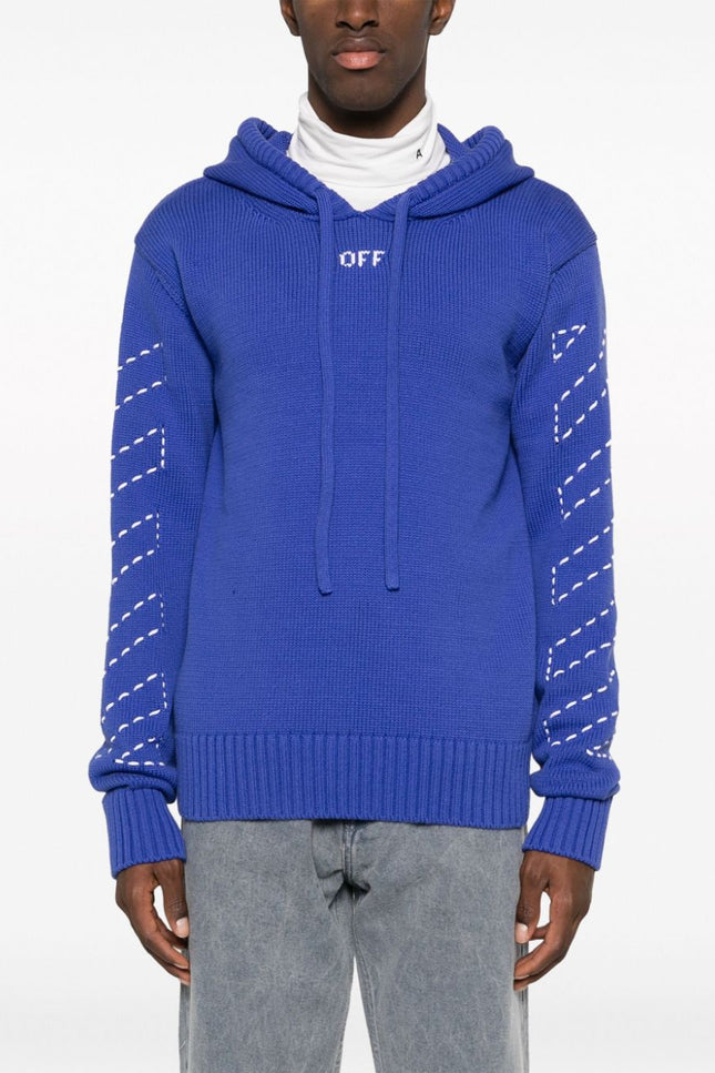 Off White Sweaters Blue