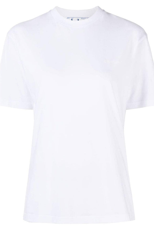 Off White T-shirts and Polos White-women > clothing > topwear-Off White-XS-White-Urbanheer