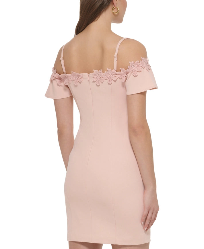 Off The Shoulder Sheath-Dress-Kensie Dresses-2-WHITE-Urbanheer