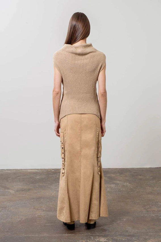 Off the Shoulders Short Sleeve Sweater Knit Top-Top-Moon River-XS-BEIGE-Urbanheer