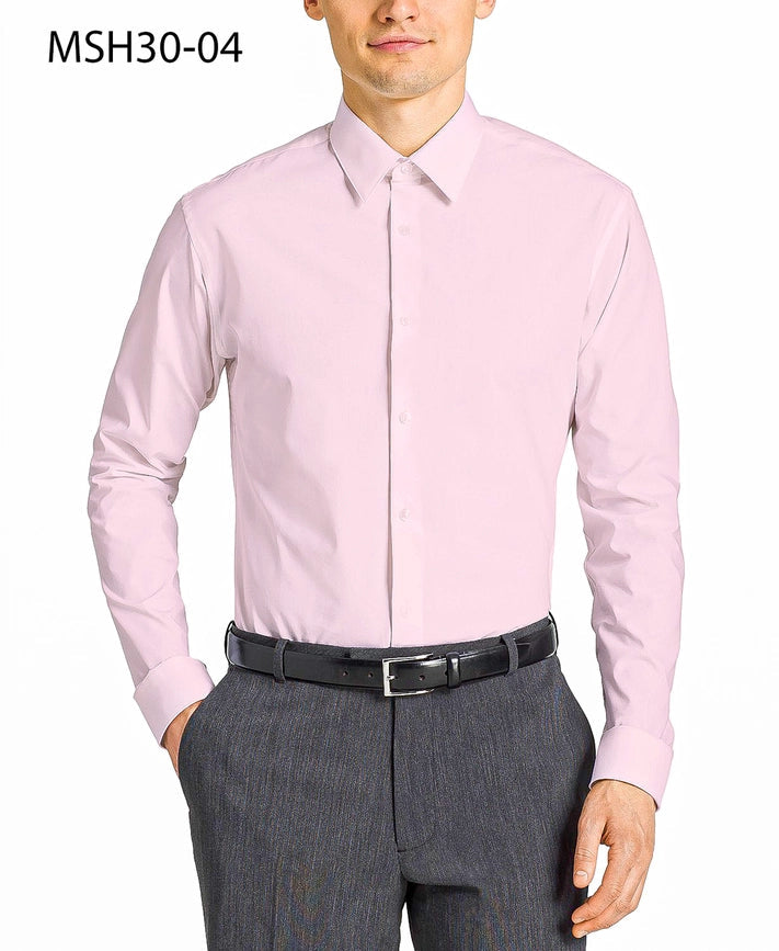 Office Dress Shirts Pink Solid Button Down Shirt-Shirts-Suits America-Small (Sleeve-Size: 32/33)-Pink-Urbanheer