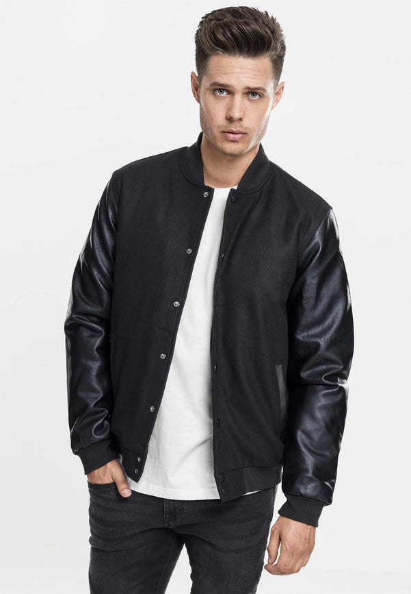 Oldschool College Jacket-Jacket-Norvine-S-Black-Urbanheer
