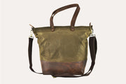 Olive Boyfriend Tote Canvas Bag-Tote Bags-Kiko Leather-17" L x 15" W x 6" D-Urbanheer