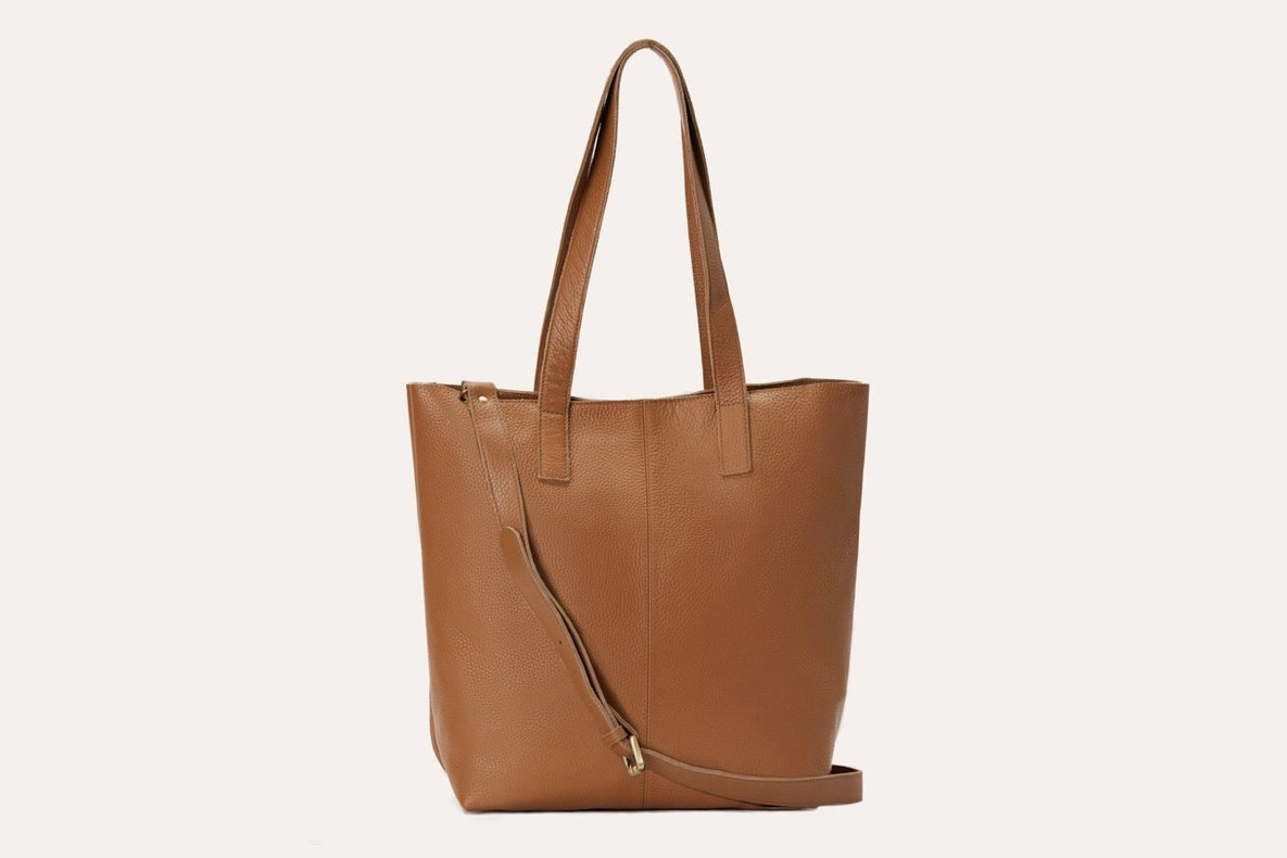 Olive Journalist Tote Bag-Tote Bags-Kiko Leather-14" L x 17" W x 7.5" D-Urbanheer