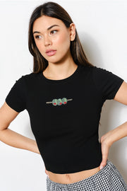Olives Bead Tee Black-Tee-Pretty Garbage-S-Black-Urbanheer