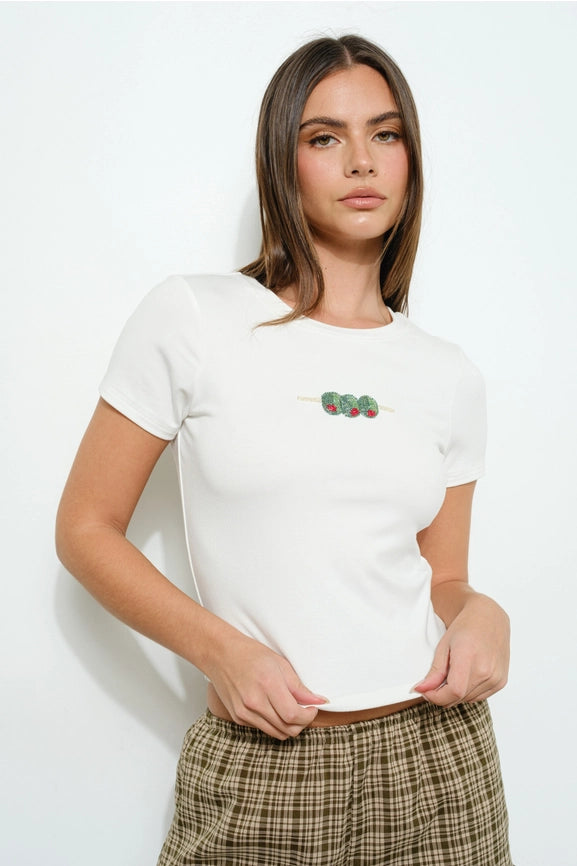 Olives Bead Tee Off-White-Tee-Pretty Garbage-S-Off-White-Urbanheer