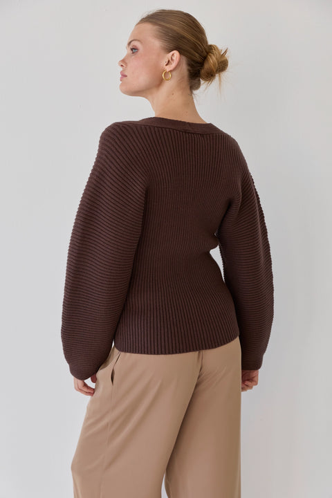 Olivia Dolman Sleeve Sweater Top