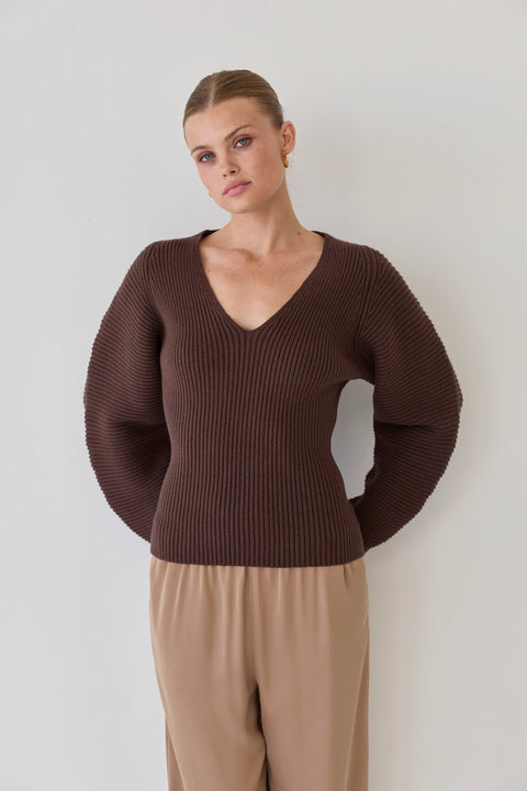 Olivia Dolman Sleeve Sweater Top