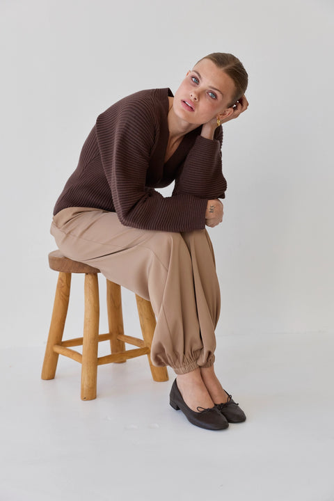 Olivia Dolman Sleeve Sweater Top