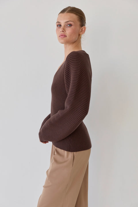 Olivia Dolman Sleeve Sweater Top