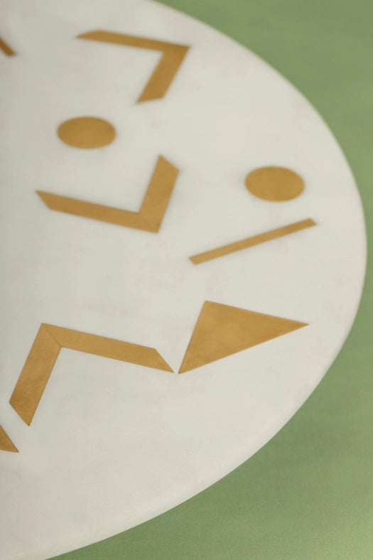 Olympia Marble Lazy Susan, 16"-Turn table-GAURI KOHLI-16 x 16 x 2 in (40.6 x 40.6 x 5.1 cm)-Urbanheer