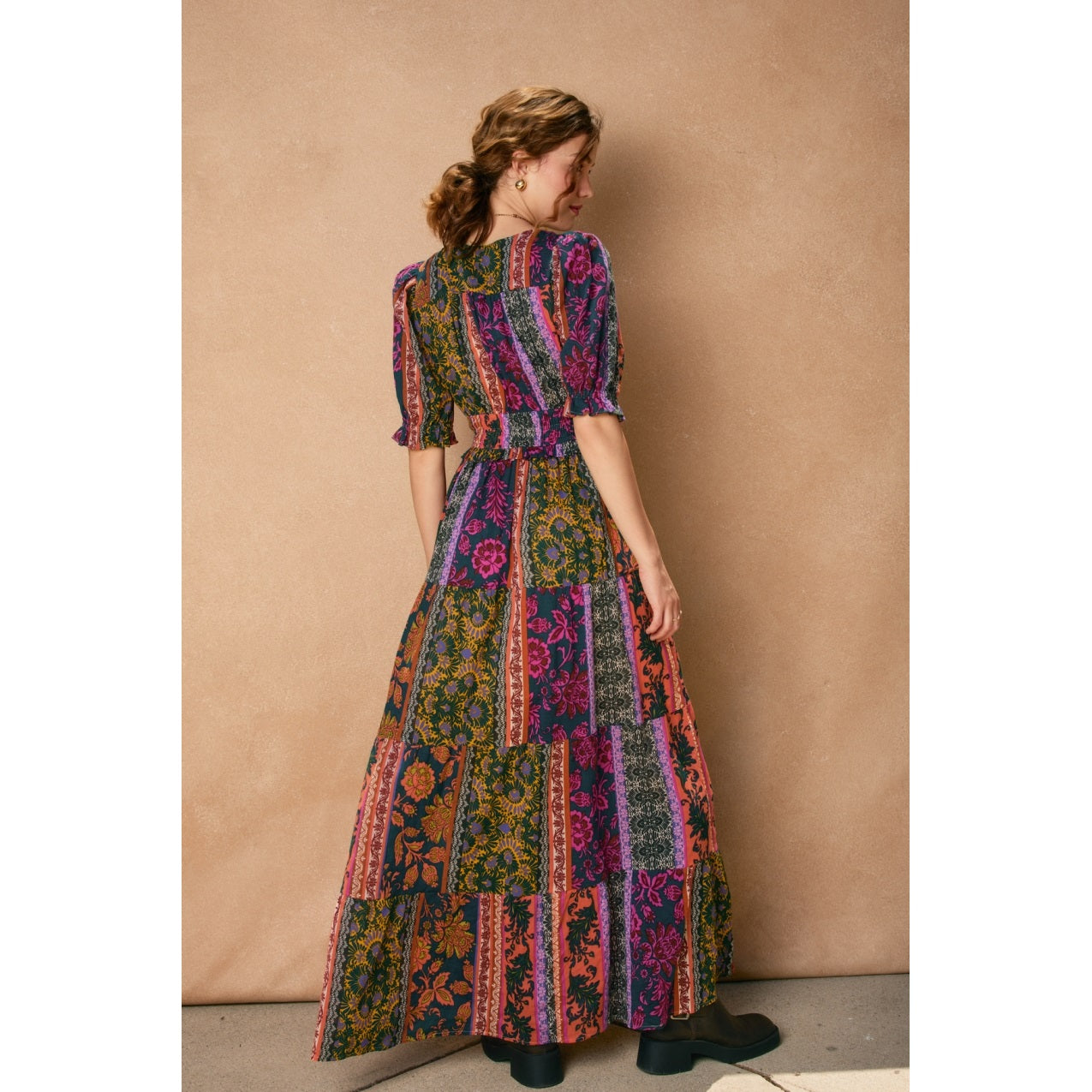 On the Road Cinched Waist Maxi Dress