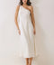 One Shoulder Button Detail Midi Dress
