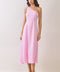 One Shoulder Button Detail Midi Dress