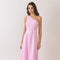 One Shoulder Button Detail Midi Dress