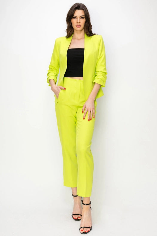 Open 3/4 Long Sleeve Jacket-Jacket-One n' More Inc.-S-KELLY GREEN-Urbanheer