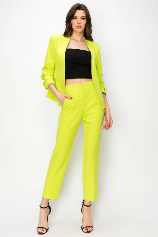 Open 3/4 Long Sleeve Jacket-Jacket-One n' More Inc.-S-KELLY GREEN-Urbanheer