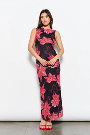 Open Back Mesh Maxi Dress-Dress-Pretty Garbage-S-Black-Urbanheer