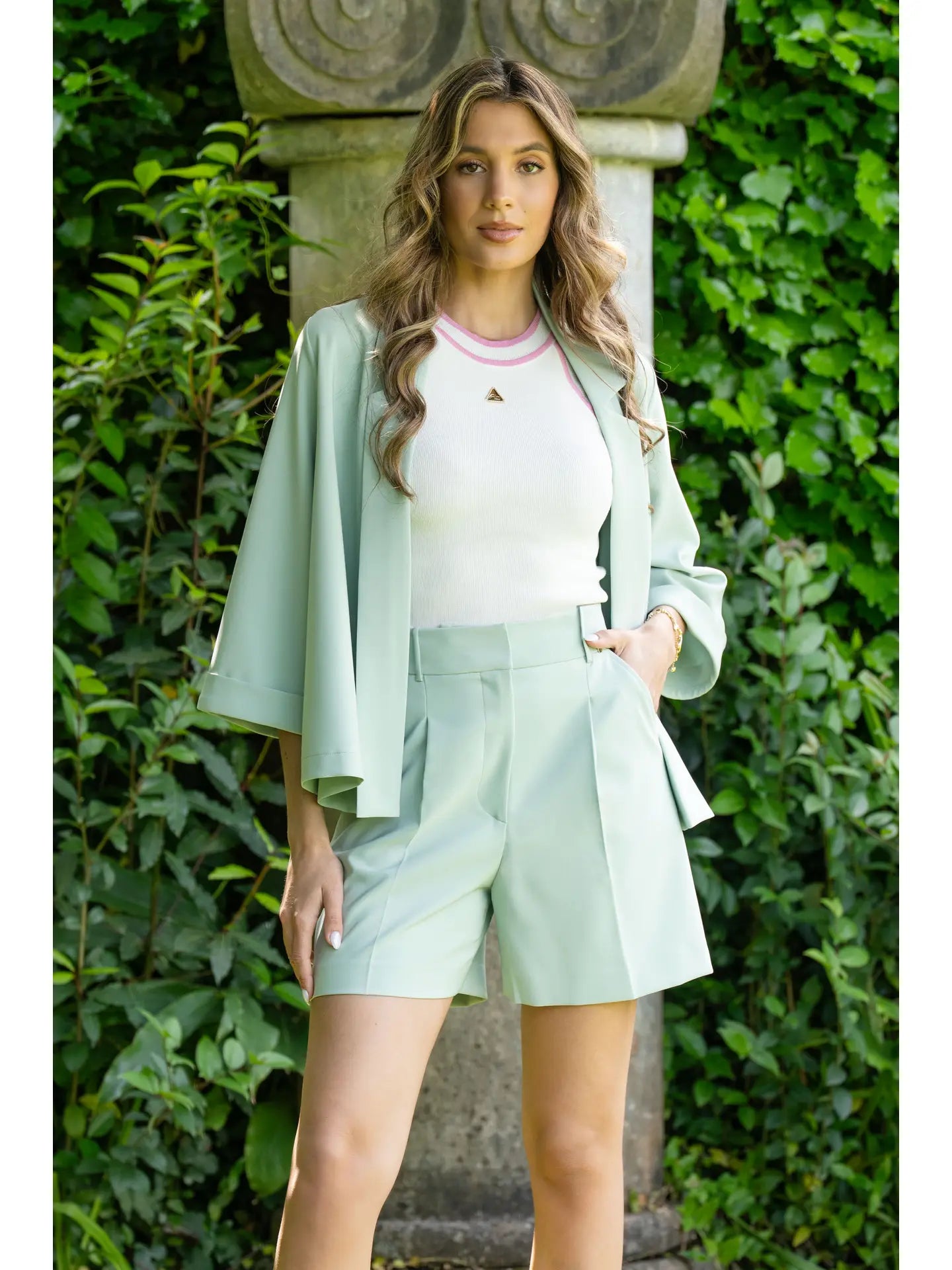 Open Coat with Collar