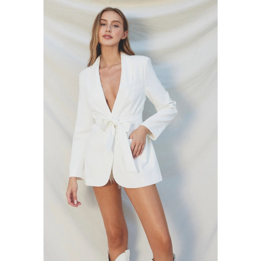 Open Front Blazer Off White-Blazer-Dress Forum-S-Urbanheer