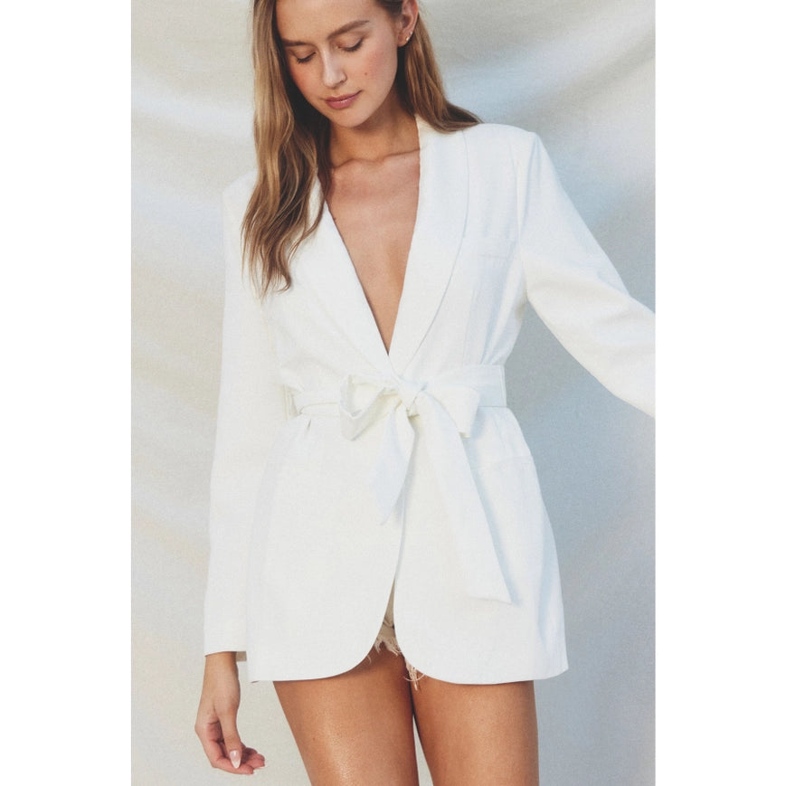 Open Front Blazer Off White-Blazer-Dress Forum-S-Urbanheer