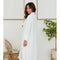 Open Long Lapel Duster w/ Button Detail At Side White-Duster-MILIO MILANO-S-White-Urbanheer