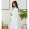 Open Long Lapel Duster w/ Button Detail At Side White-Duster-MILIO MILANO-S-White-Urbanheer