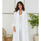 Open Long Lapel Duster w/ Button Detail At Side White-Duster-MILIO MILANO-S-White-Urbanheer