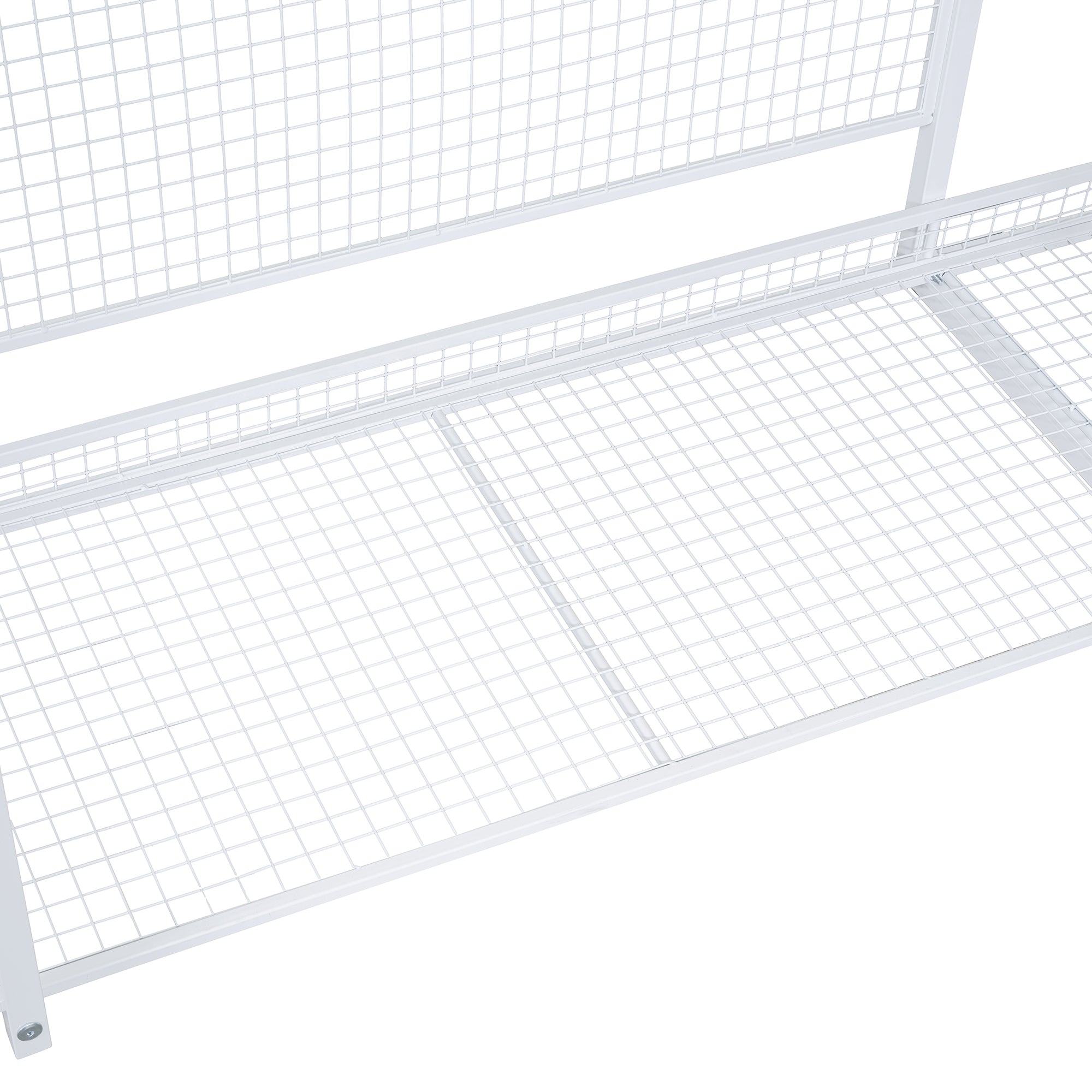 Open-Style Wardrobe with Hanging Rails, Shelves and Drawers, White-UH Decor-Default-Urbanheer