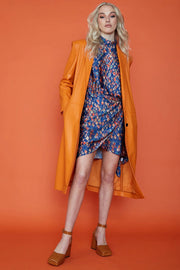 Orange Eco Leather Trench Coat-Faux Leather Coats-Buy Me Fur Ltd-S-M-Orange-Faux Leather-Urbanheer