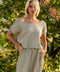 Organic Cotton Gauze Blouse with Button-Back
