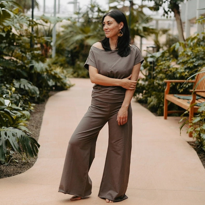 Organic Cotton Jumpsuit Deluxe - Plum Truffle-Jumpsuit-Soul Factory-XL-Urbanheer