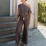 Organic Cotton Jumpsuit Deluxe - Plum Truffle-Jumpsuit-Soul Factory-XL-Urbanheer