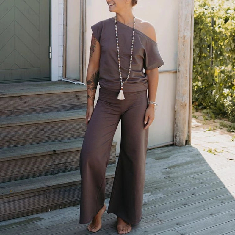 Organic Cotton Jumpsuit Deluxe - Plum Truffle-Jumpsuit-Soul Factory-XL-Urbanheer