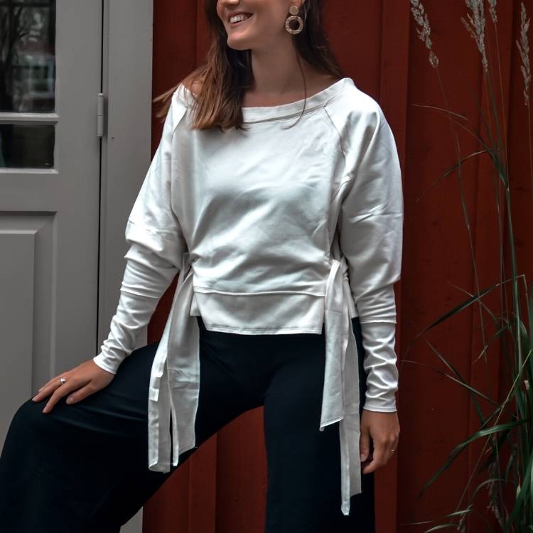 Organic Cotton Sweater Knot - Ivory-Sweater-Soul Factory-S/M-Urbanheer