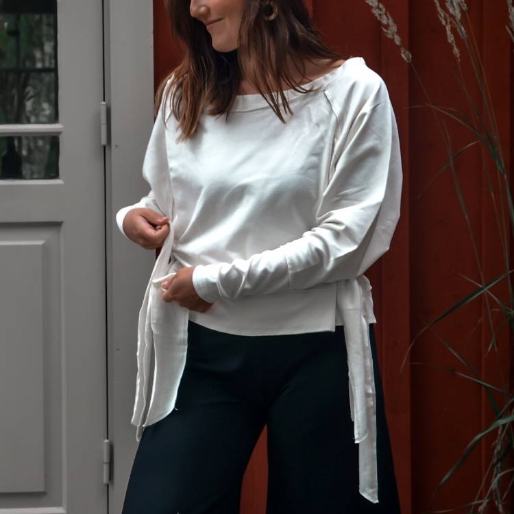 Organic Cotton Sweater Knot - Ivory-Sweater-Soul Factory-S/M-Urbanheer