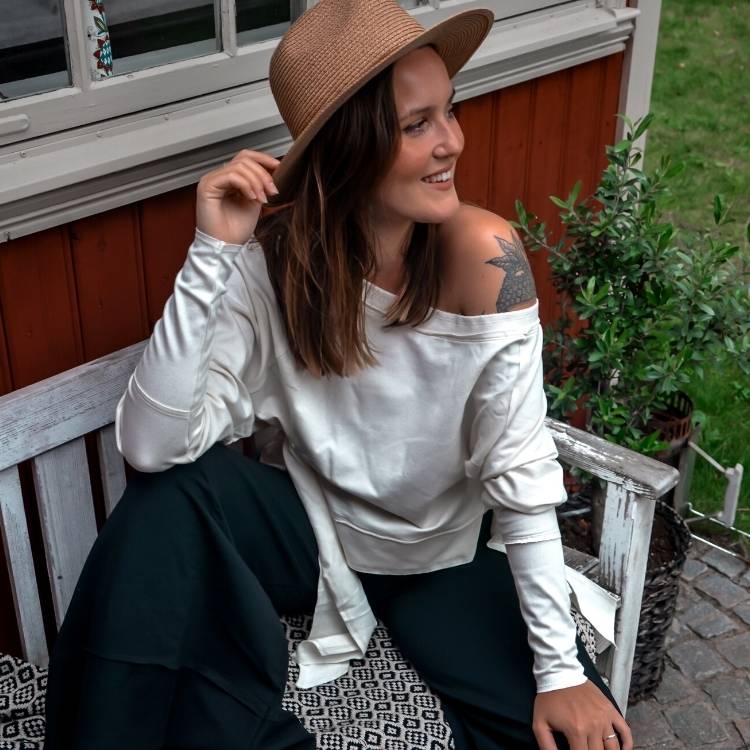 Organic Cotton Sweater Knot - Ivory-Sweater-Soul Factory-S/M-Urbanheer