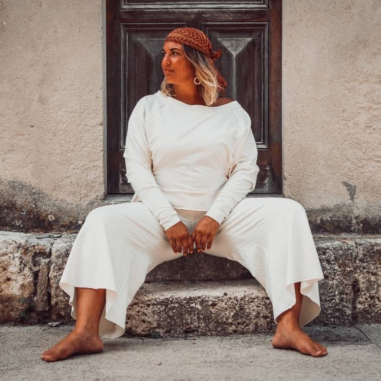 Organic Cotton Sweater Knot - Ivory-Sweater-Soul Factory-S/M-Urbanheer