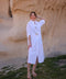 Organic Muslin Cotton White Shirt White-Shirt-Moa-Bust: 40.5 inches - (102 cm) Belt: 41 inches - (104 cm) Hip: 42.5 inches - (108 cm) Length: 44 inches - (112 cm)-Urbanheer