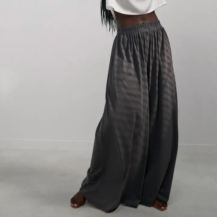 Organic Pima Wide Leg Pant Meditative Grey-Pant-LUNYA-XS-Meditative Grey-Urbanheer