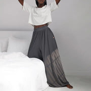 Organic Pima Wide Leg Pant Meditative Grey-Pant-LUNYA-XS-Meditative Grey-Urbanheer