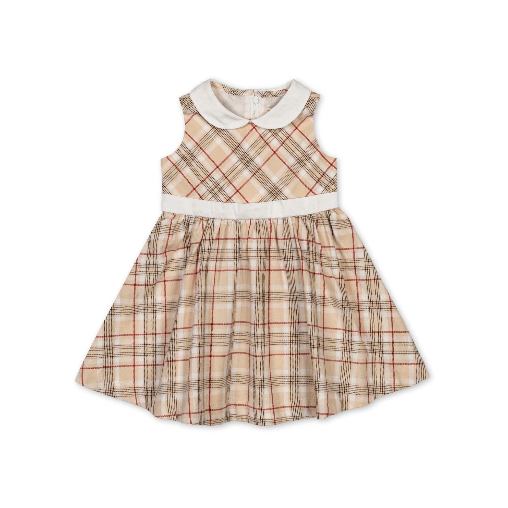 Organic Sleeveless Peter Pan Collar Party Dress - Baby
