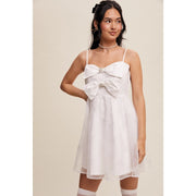 Organza Overlay Adorned with Glitter Patterns Adding Magical WHITE-Dress-Apolline-S-WHITE-Urbanheer