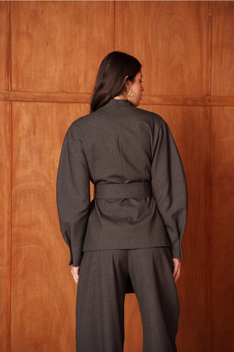 Ori Belted Kimono-Style Jacket